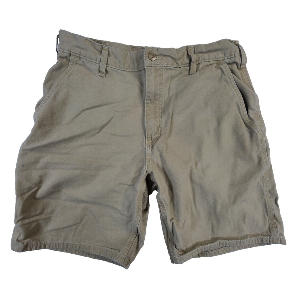 Carhartt B203 GKH‎ Shorts Mens 34 workwear khaki 9" inseam Relaxed Fit utility